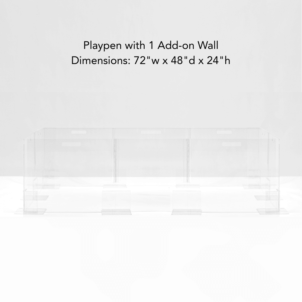 Hiddin Clear Acrylic Step-Over Pet Playpen – 24 in High