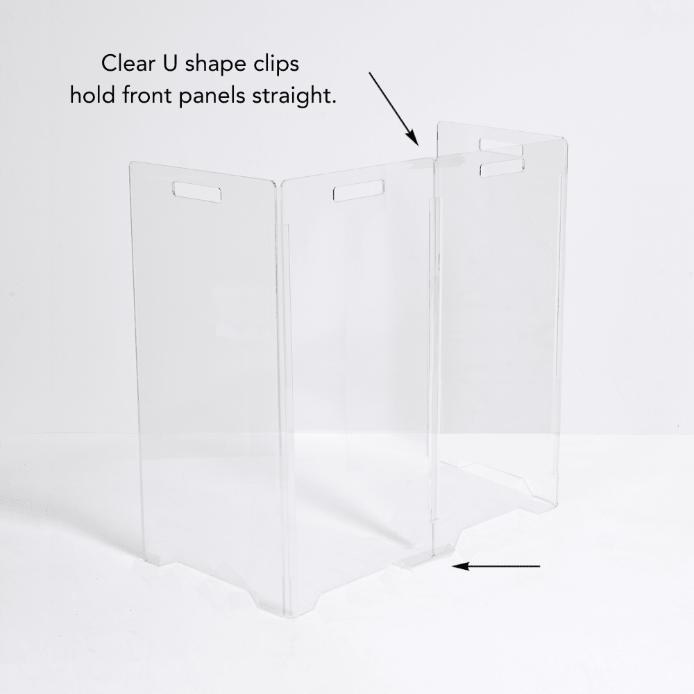 Hiddin Clear Front Pet Gate with Pivoting Side Panels