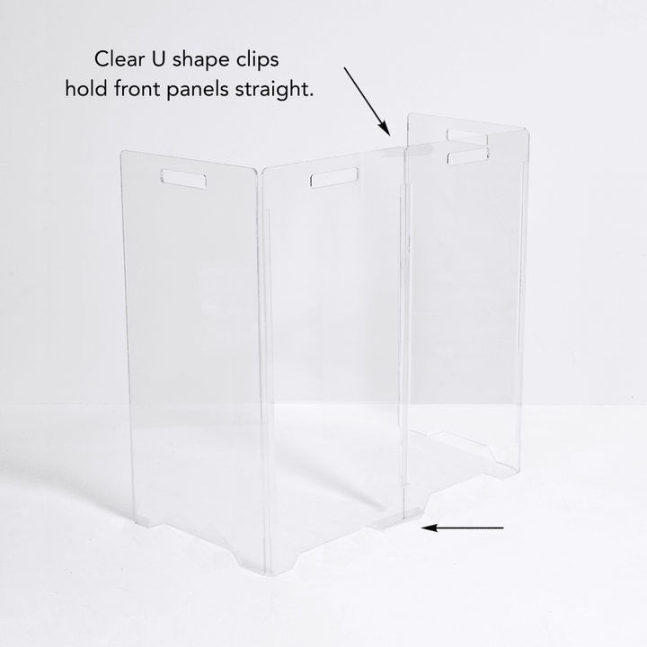 Hiddin Clear Front Pet Gate with Pivoting Side Panels