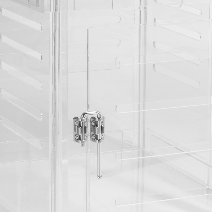 Hiddin Clear Acrylic Dog Crate – Large, Silver Latch