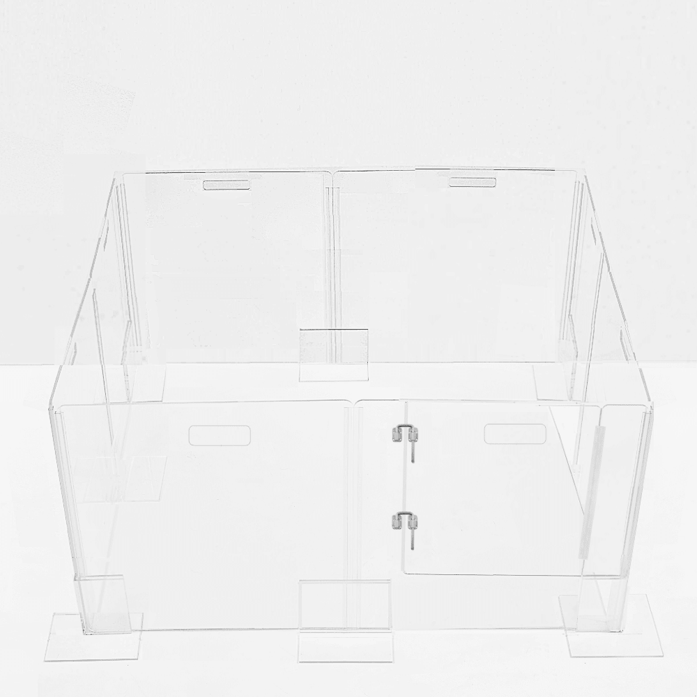 Hiddin Clear Acrylic Pet Playpen with Door – 32 in High