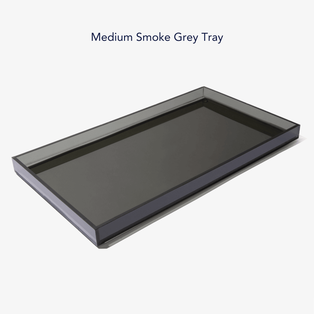 Hiddin Smoke Grey Acrylic Feeder Overflow Tray