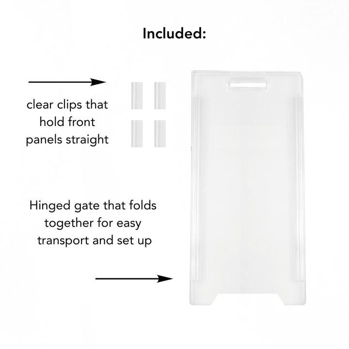 Hiddin Clear Front Pet Gate with Pivoting Side Panels