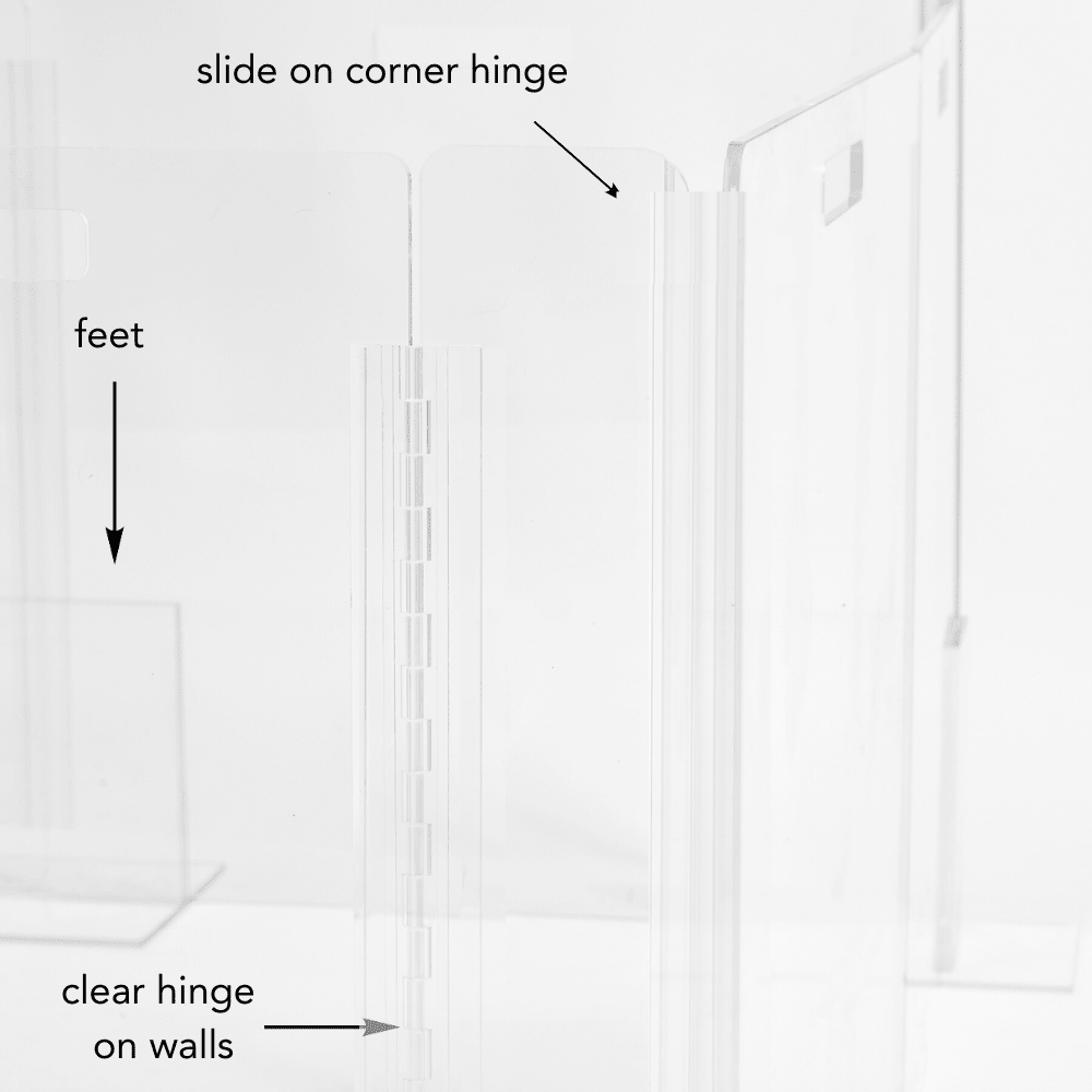 Hiddin Clear Acrylic Pet Playpen with Door – 24 in High