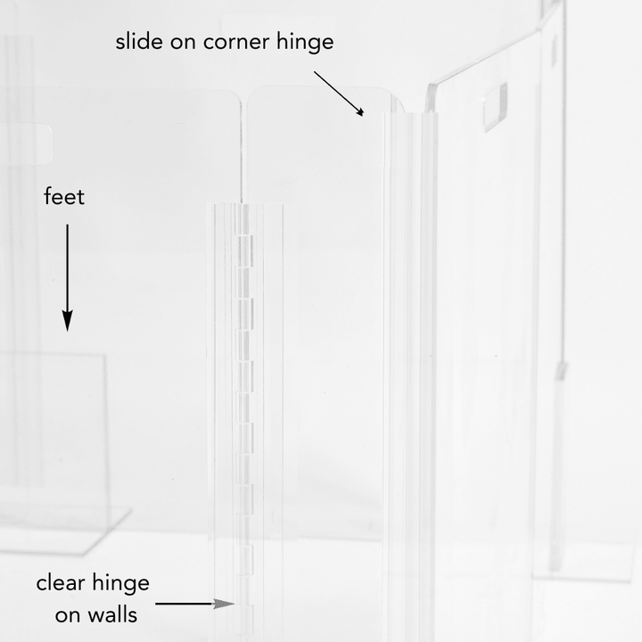 Hiddin Clear Acrylic Pet Playpen with Door – 32 in High