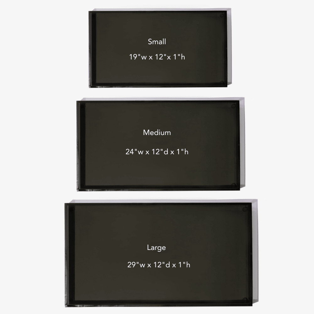 Hiddin Smoke Grey Acrylic Feeder Overflow Tray