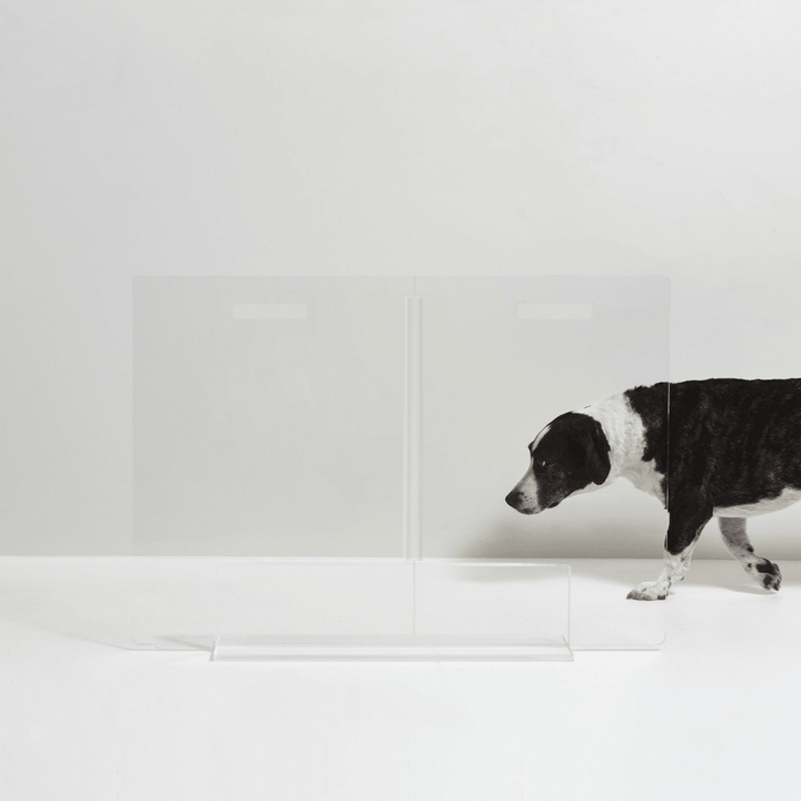 Hiddin Clear Acrylic Panel Pet Gate – Freestanding, 30 in High