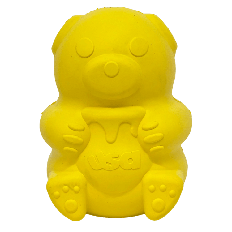 Honey Bear Durable Rubber Treat Dispenser Dog Toy