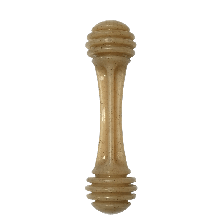 SodaPup Honey Bone nylon dog chew toy in brown
