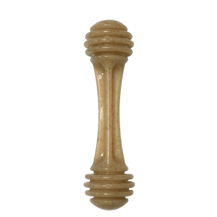 SodaPup Honey Bone nylon dog chew toy in brown