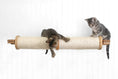 Carica l'immagine nel visualizzatore della galleria, Horizontal Scratching Post for Cats with beige sisal rope wrap and wooden ends; two kittens on it
