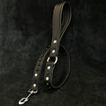 Load image into Gallery viewer, Black studded leash - Pet Leashes from Bestia Dog Gear
