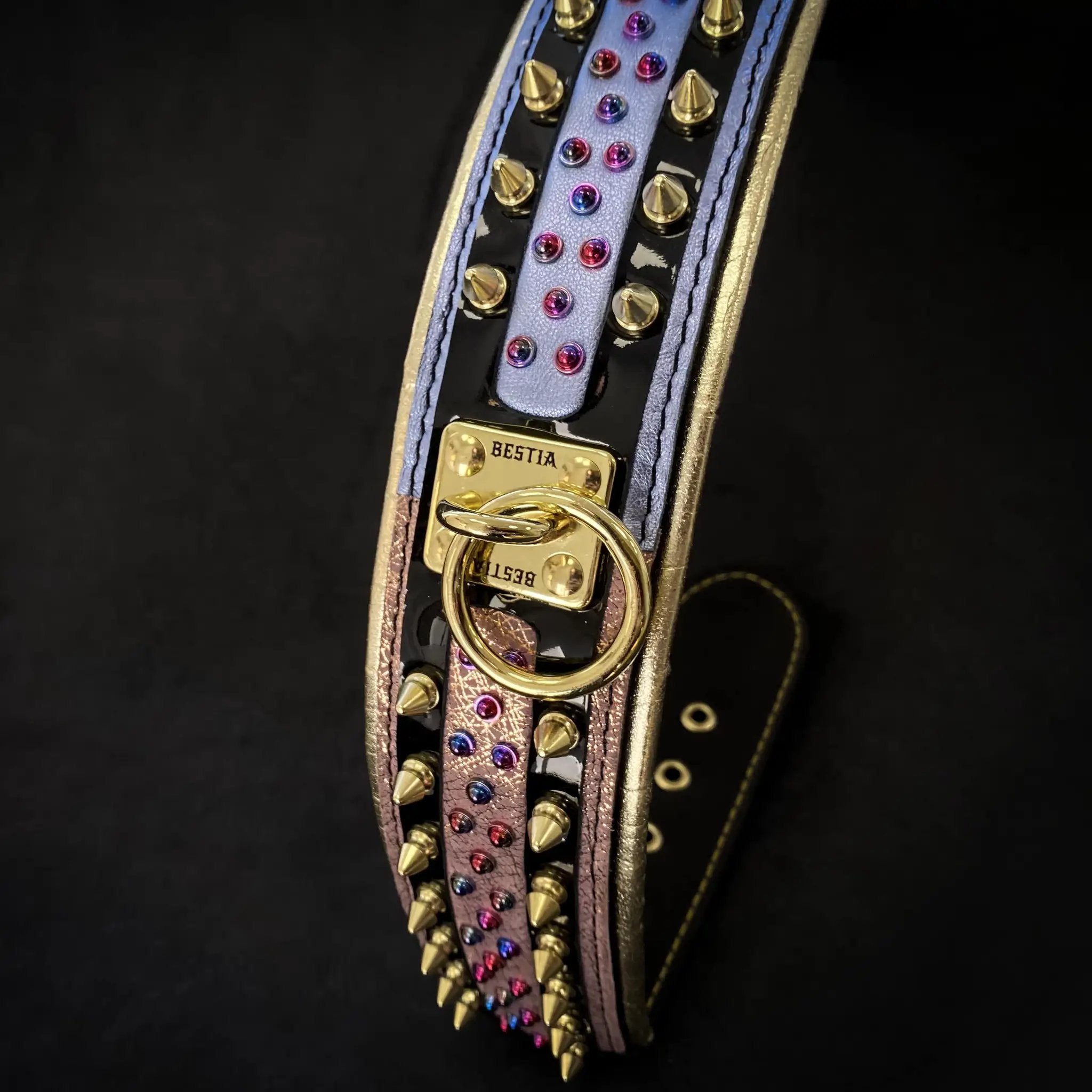 The Candy Dog Collar Black - Pet Collars & Harnesses from Bestia Dog Gear