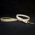 Load image into Gallery viewer, Maximus Gold Premium Full-Grain Leather Dog Leash 1 Inch 110cm by Bestia Dog Gear
