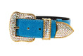 Bild in Galerie-Betrachter laden, Italian Leather Dog Collar By Luxe Pet With Gold Swarovski by Allysa Payne Beverly Hills
