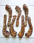 Carica l'immagine nel visualizzatore della galleria, Turkey necks dog treats by Naked Beasts, six dried chewy pieces
