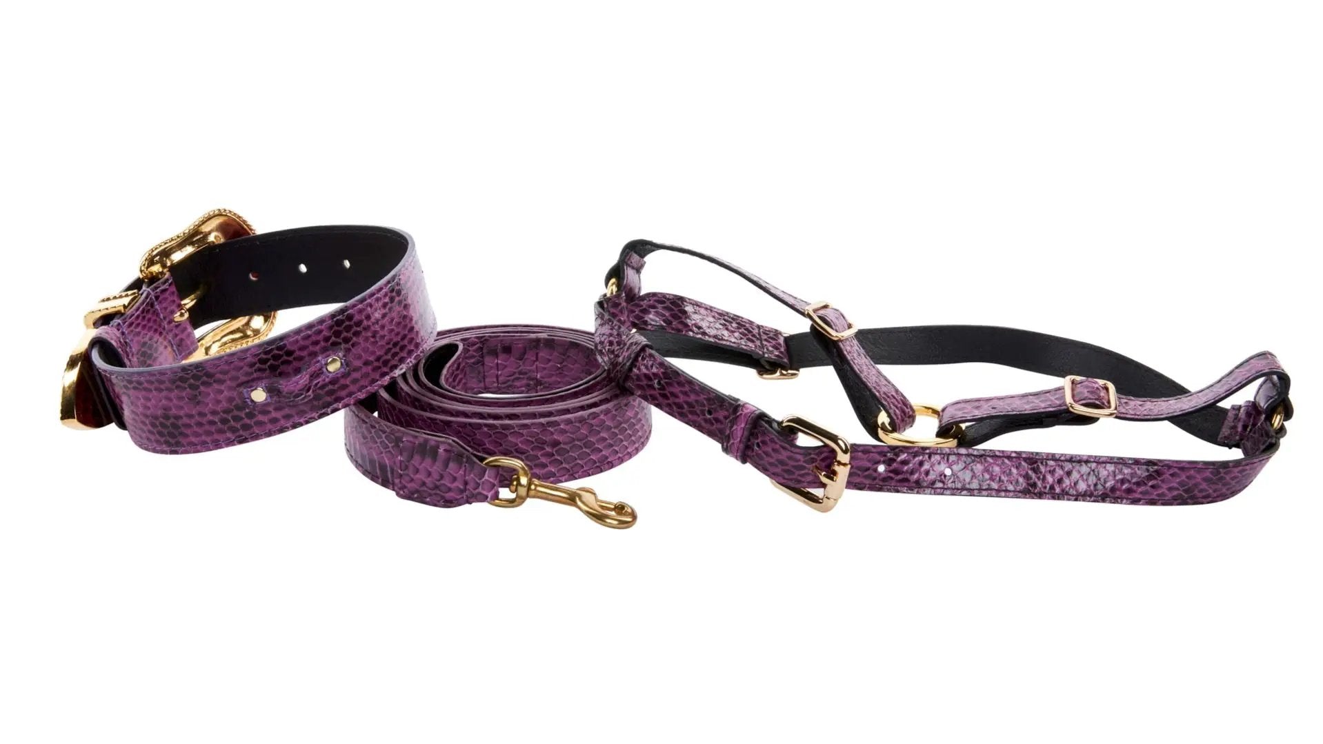 Viper Snake Swarovski Purple Harness Set by Allysa Payne Beverly Hills