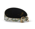 Carica l'immagine nel visualizzatore della galleria, Iridescent Art Deco collar by Allysa Payne Beverly Hills; green, gold, and silver tones, 3-inch wide with gold hardware.
