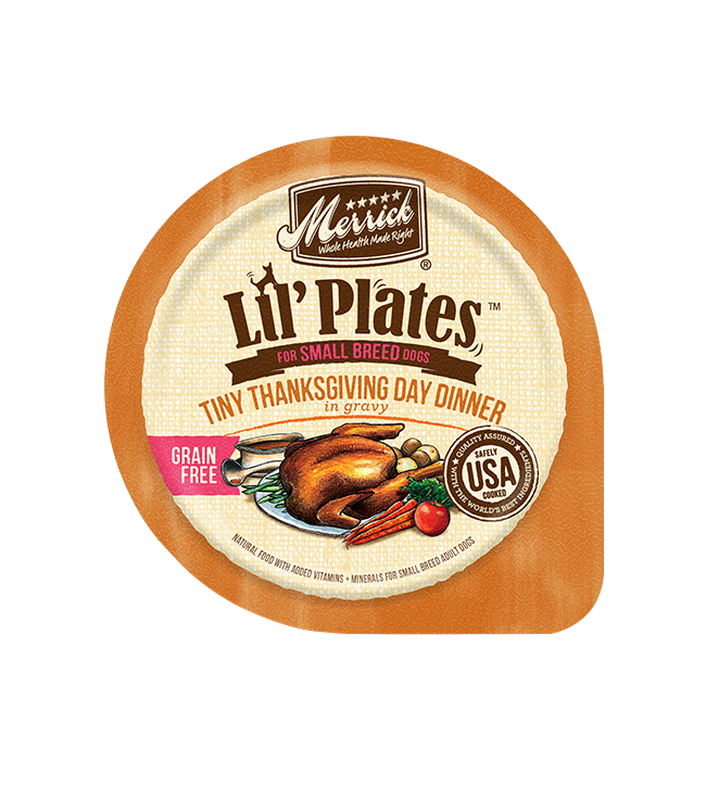 Merrick Lil Plates Tiny Thanksgiving Day Dinner tray lid