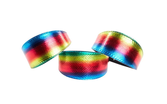Collar set: Rainbow snake, 3in wide, Pride Collection, 3-piece by Allysa Payne Beverly Hills