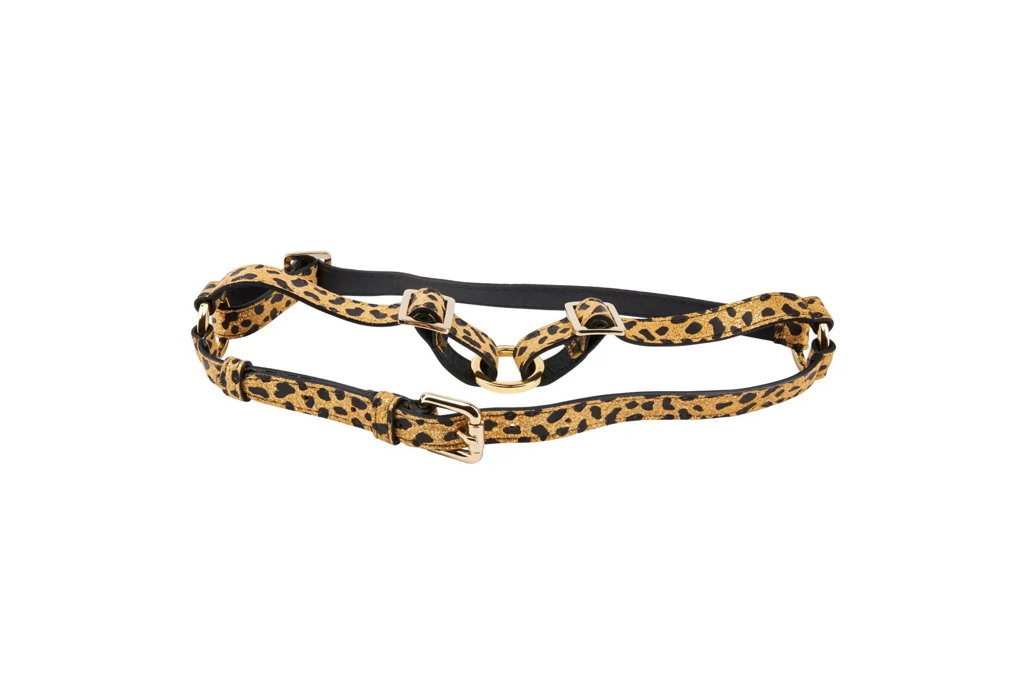 LuxLeopard Italian Leather Harness 30-60 Lbs by Allysa Payne Beverly Hills