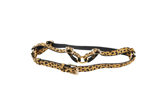 LuxLeopard Italian Leather Harness 30-60 Lbs by Allysa Payne Beverly Hills