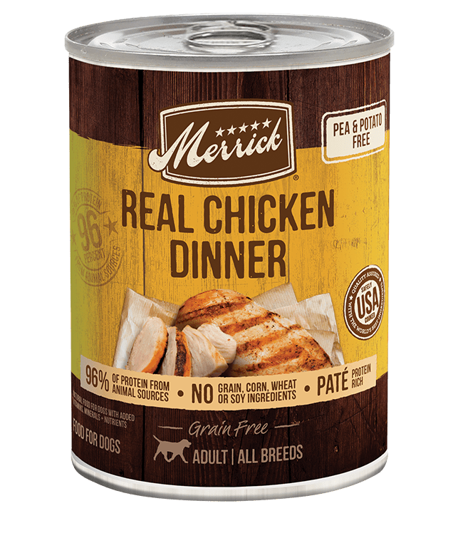 Merrick Real Chicken Dinner earlier pate can design