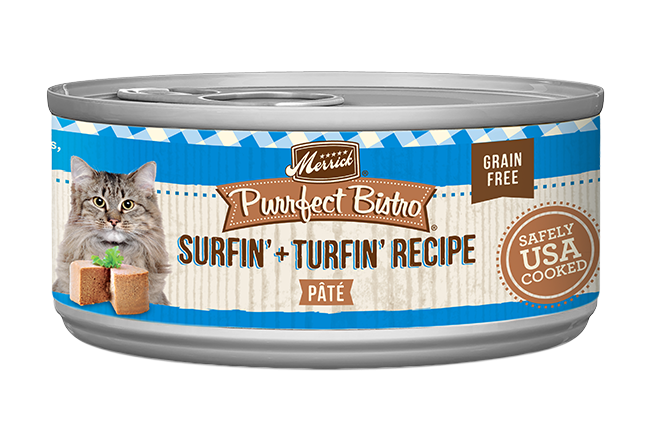Merrick Purrfect Bistro earlier Surfin and Turfin recipe can