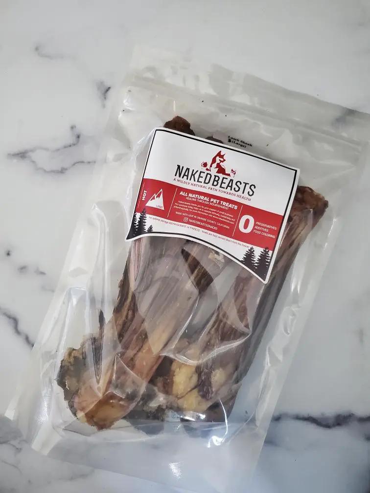 Lamb Shank by Naked Beasts, pasture-raised, vacuum-sealed package