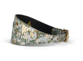 Carica l'immagine nel visualizzatore della galleria, Iridescent Art Deco 3 inch wide collar in green, gold and silver with a gold-tone buckle by Allysa Payne Beverly Hills.

