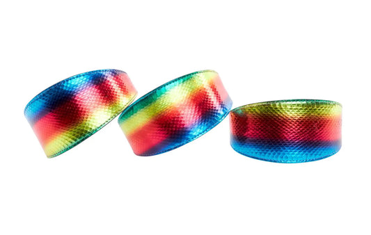 Pride Collection rainbow snake-skin collars, 3-inch wide, set of 3 by Allysa Payne Beverly Hills