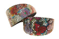 Load image into Gallery viewer, Olive Floral Mosaic 3-inch Wide Collars, set of 2, Allysa Payne Beverly Hills

