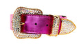 Gallery viewerに画像を読み込む, FurHaven Pink Foil Leather Pet Set With Swarovski Crystals by Allysa Payne Beverly Hills
