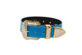 Bild in Galerie-Betrachter laden, Italian Leather Dog Collar By Luxe Pet With Gold Swarovski by Allysa Payne Beverly Hills
