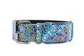Gallery viewerに画像を読み込む, Vivian Lux Blue Floral Mosaic Italian Leather Collar by Allysa Payne Beverly Hills
