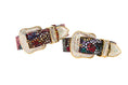 Charger l'image dans la visionneuse de la galerie, Luxury Pet Fashion Floral Mosaic Leather Collar Set by Allysa Payne Beverly Hills
