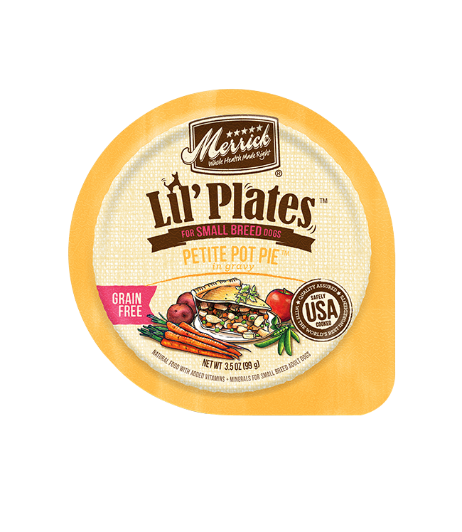 Merrick Lil Plates Petite Pot Pie 3.5 oz tray lid