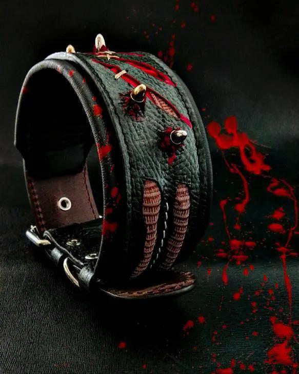 The "Haunted'' collar LIMITED - Pet Collars & Harnesses from Bestia Dog Gear