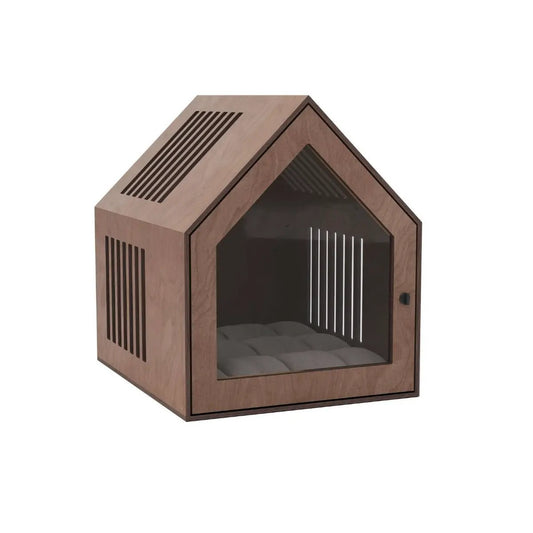 Neutral Natural Material Small Indoor Dog House Secure Pet Retreat Fits Any Home Decor Private Sanctuary Space by Enjoy The Wood