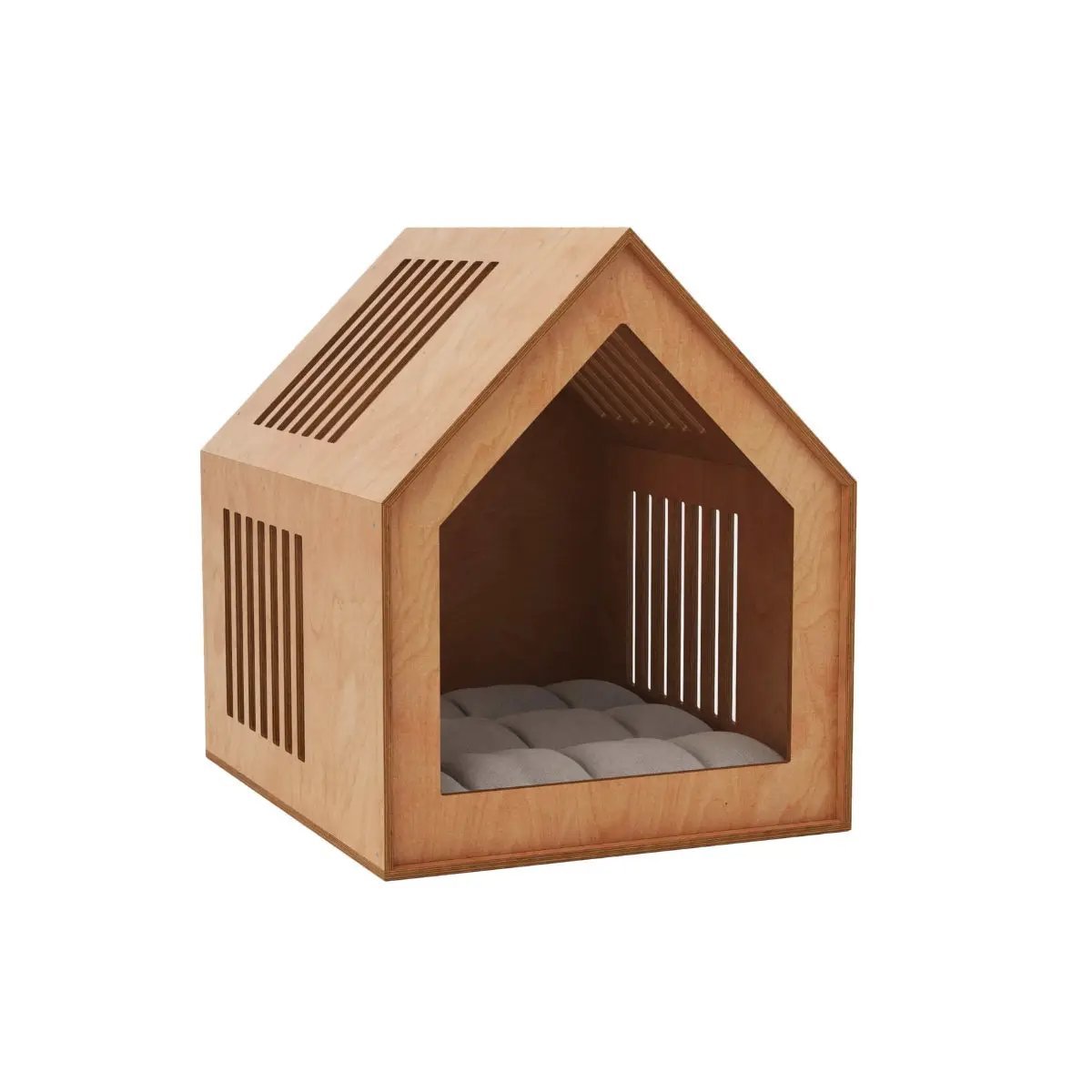 Neutral Natural Material Small Indoor Dog House Secure Pet Retreat Fits Any Home Decor Private Sanctuary Space by Enjoy The Wood