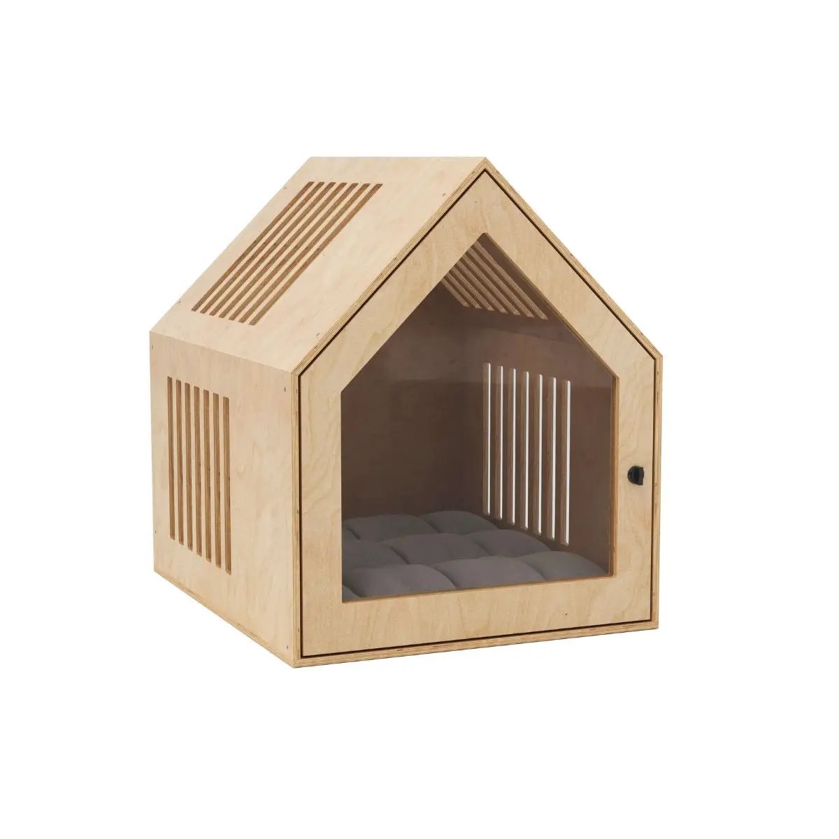 Neutral Natural Material Small Indoor Dog House Secure Pet Retreat Fits Any Home Decor Private Sanctuary Space by Enjoy The Wood