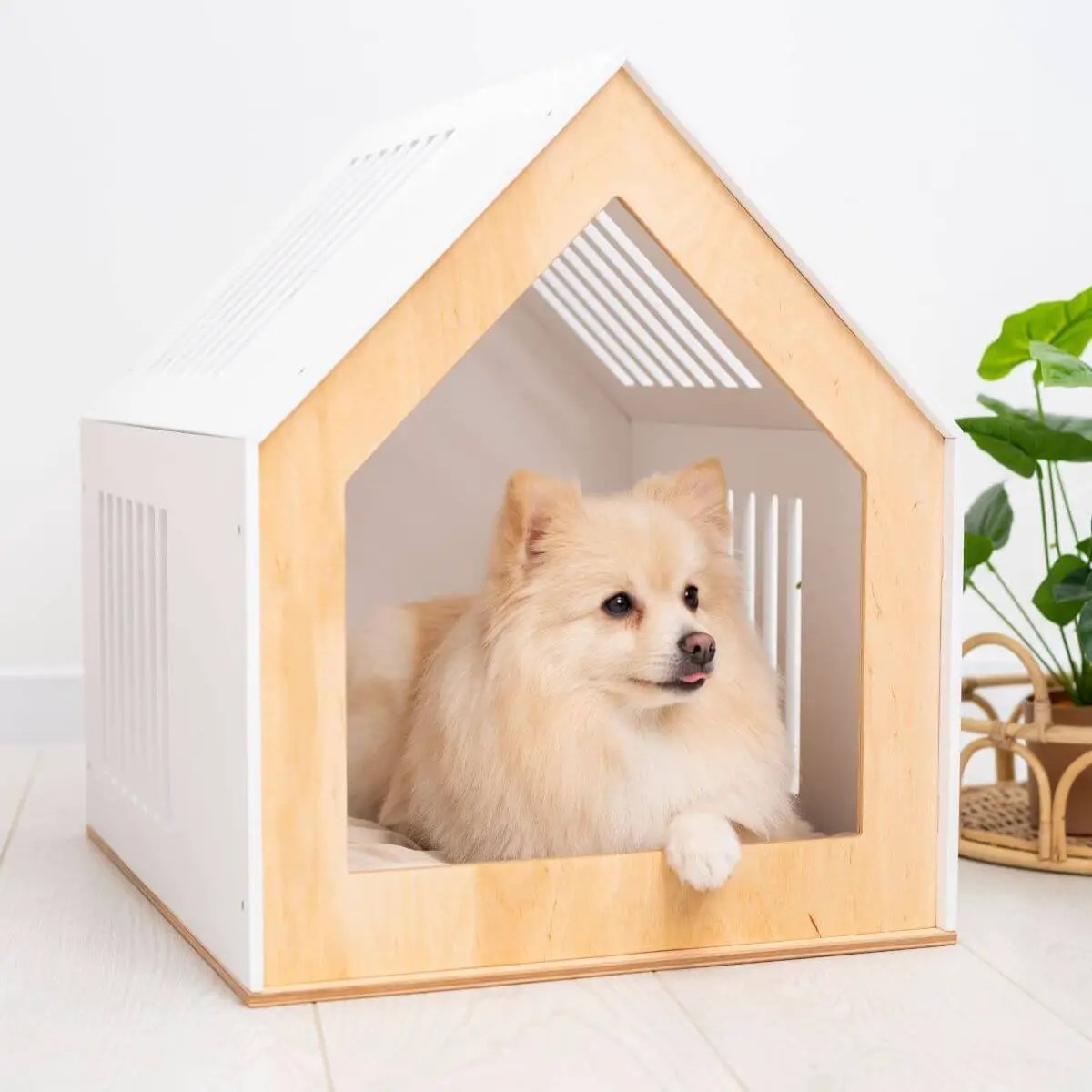 Modern Eco Friendly Indoor Dog House Big Dogs Puppies Handmade by Enjoy The Wood