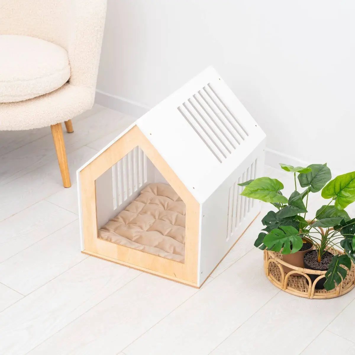 Modern Eco Friendly Indoor Dog House Big Dogs Puppies Handmade by Enjoy The Wood