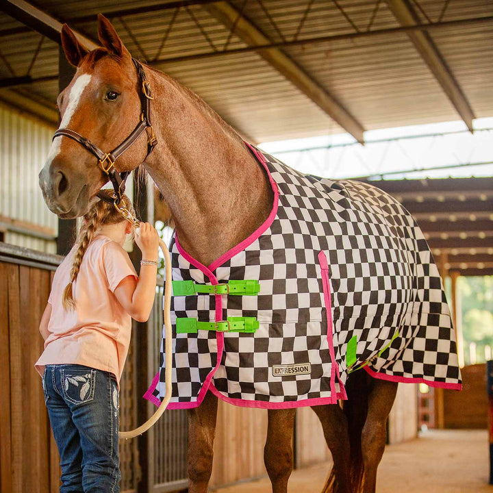 Jeffers Expression 1200 Denier Standard Neck Turnout Horse Blanket, 240 Gram