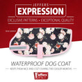 Cargar la imagen en la vista de la galería, Jeffers Expression 600D waterproof ripstop dog coat in Rose Garden floral print with pink trim
