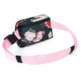 Load image into Gallery viewer, Jeffers Expression Adjustable Strap Belt Bag with floral print on black background and pink strap
