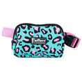 Load image into Gallery viewer, Jeffers Expression adjustable strap belt bag fanny pack in teal with pink leopard print and pink strap
