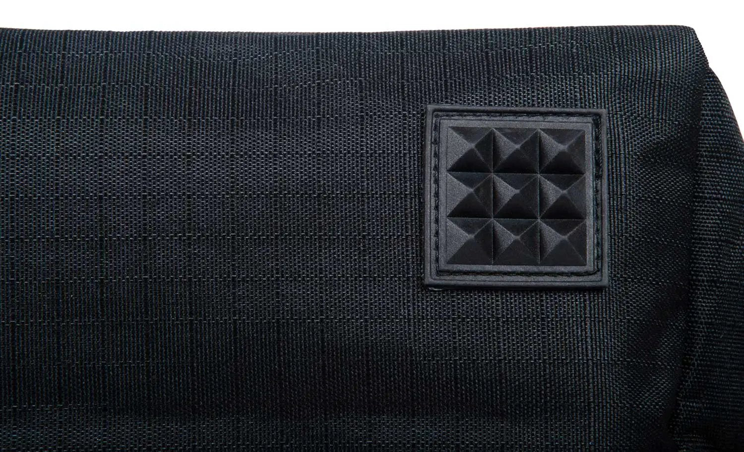 Jeffers Expression Deluxe Horse Grooming Bag, black fabric with square stud patch, adjustable strap