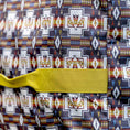 Bild in Galerie-Betrachter laden, Jeffers Expression Full Hay Bale Tote Bag, colorful geometric print fabric with a bright yellow strap
