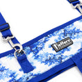 Load image into Gallery viewer, Jeffers Expression Horse Fan Bag with blue webbing straps and blue-white tree-pattern fabric.
